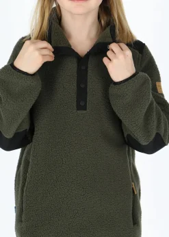 Outlet Swedemount Nordkap Pile Halfneck JR Olive/Black