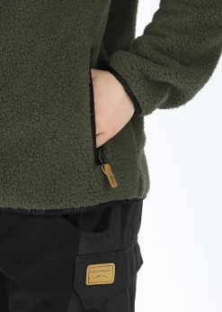 Outlet Swedemount Nordkap Pile Halfneck JR Olive/Black