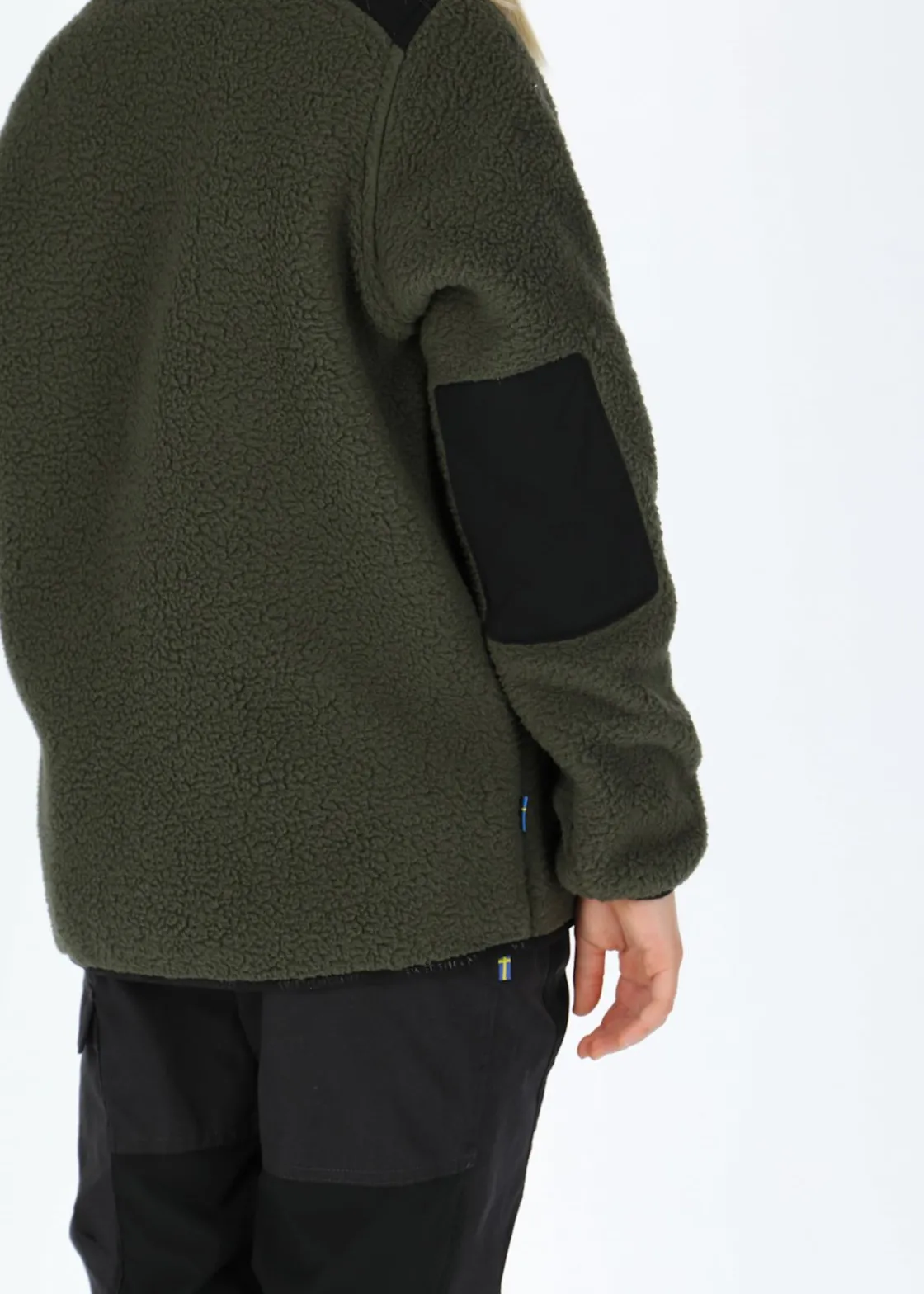 Outlet Swedemount Nordkap Pile Halfneck JR Olive/Black