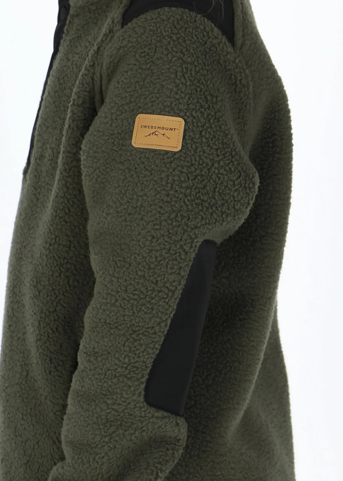 Outlet Swedemount Nordkap Pile Halfneck JR Olive/Black