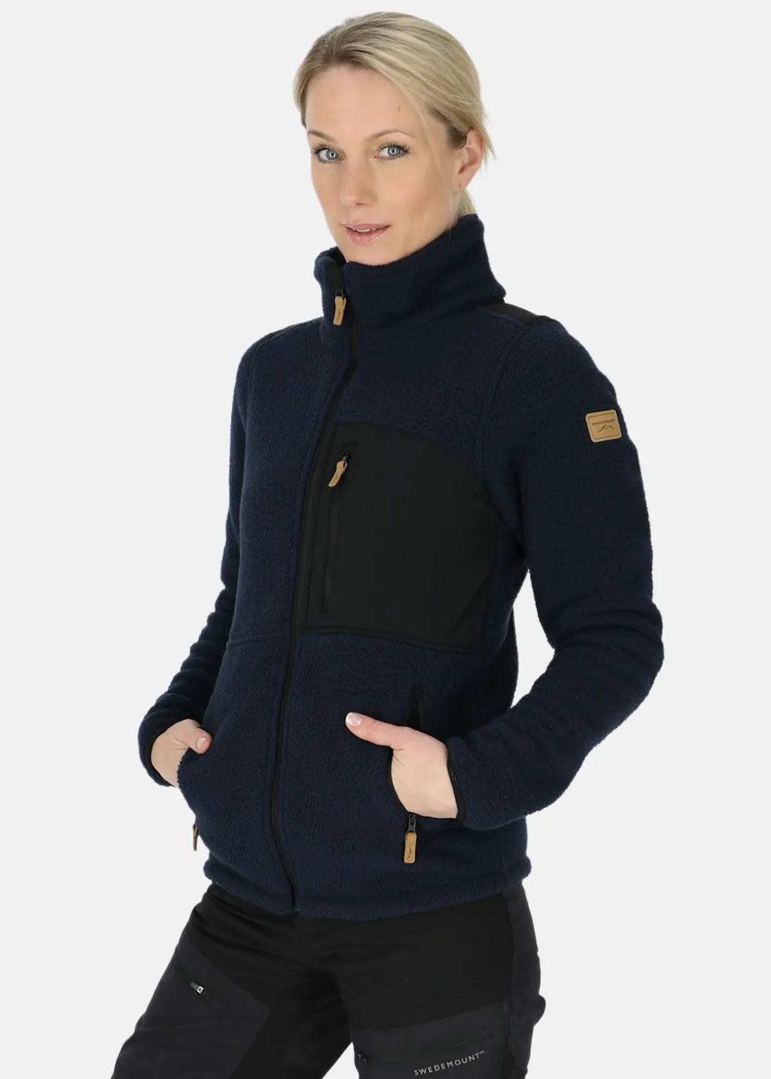 Outlet Swedemount Nordkap Pile Jacket W Navy/Black