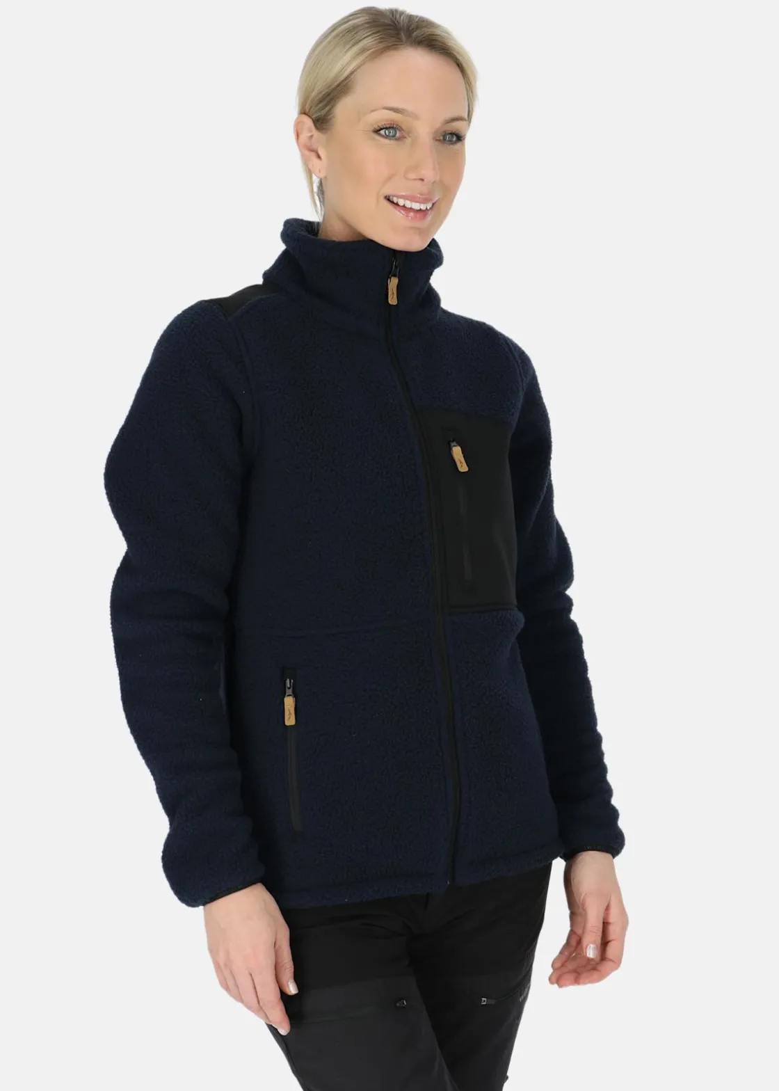 Outlet Swedemount Nordkap Pile Jacket W Navy/Black