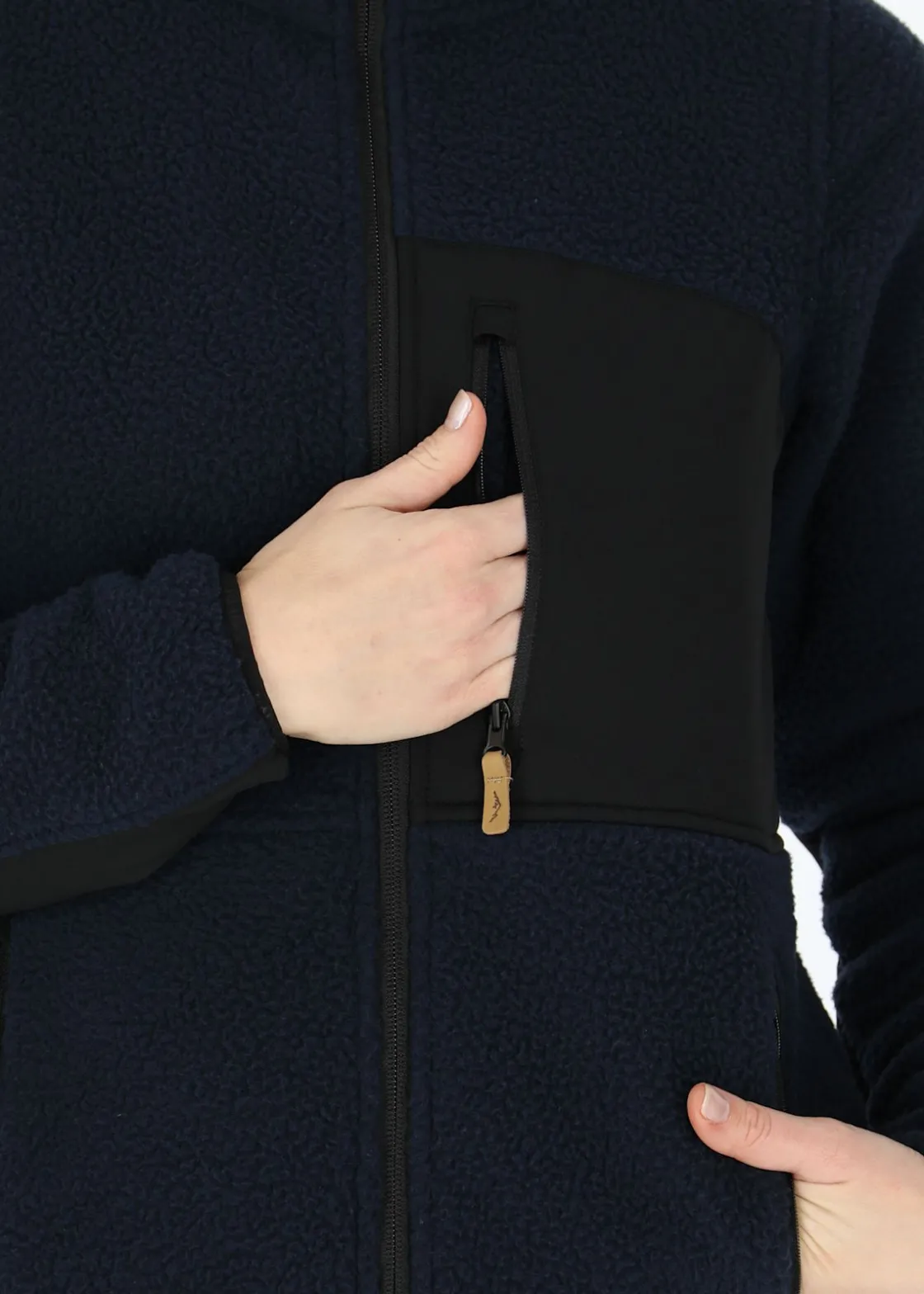 Outlet Swedemount Nordkap Pile Jacket W Navy/Black