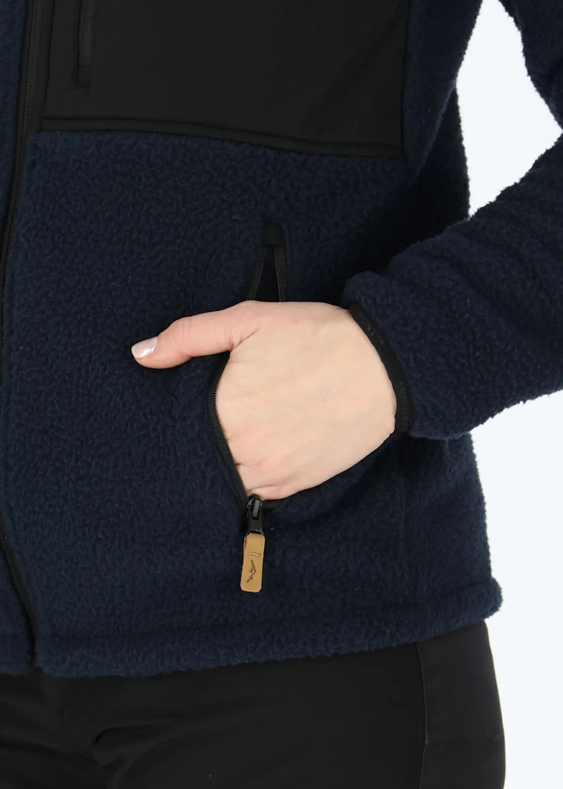 Outlet Swedemount Nordkap Pile Jacket W Navy/Black