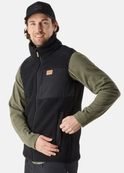 New Swedemount Nordkap Pile Vest Black/Black