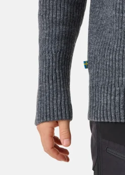 Discount Swedemount Nordkap Wool Sweater Half Zip Charcoal Melange