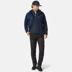 Best Swedemount Nordkap Wool Sweater Half Zip Navy Melange