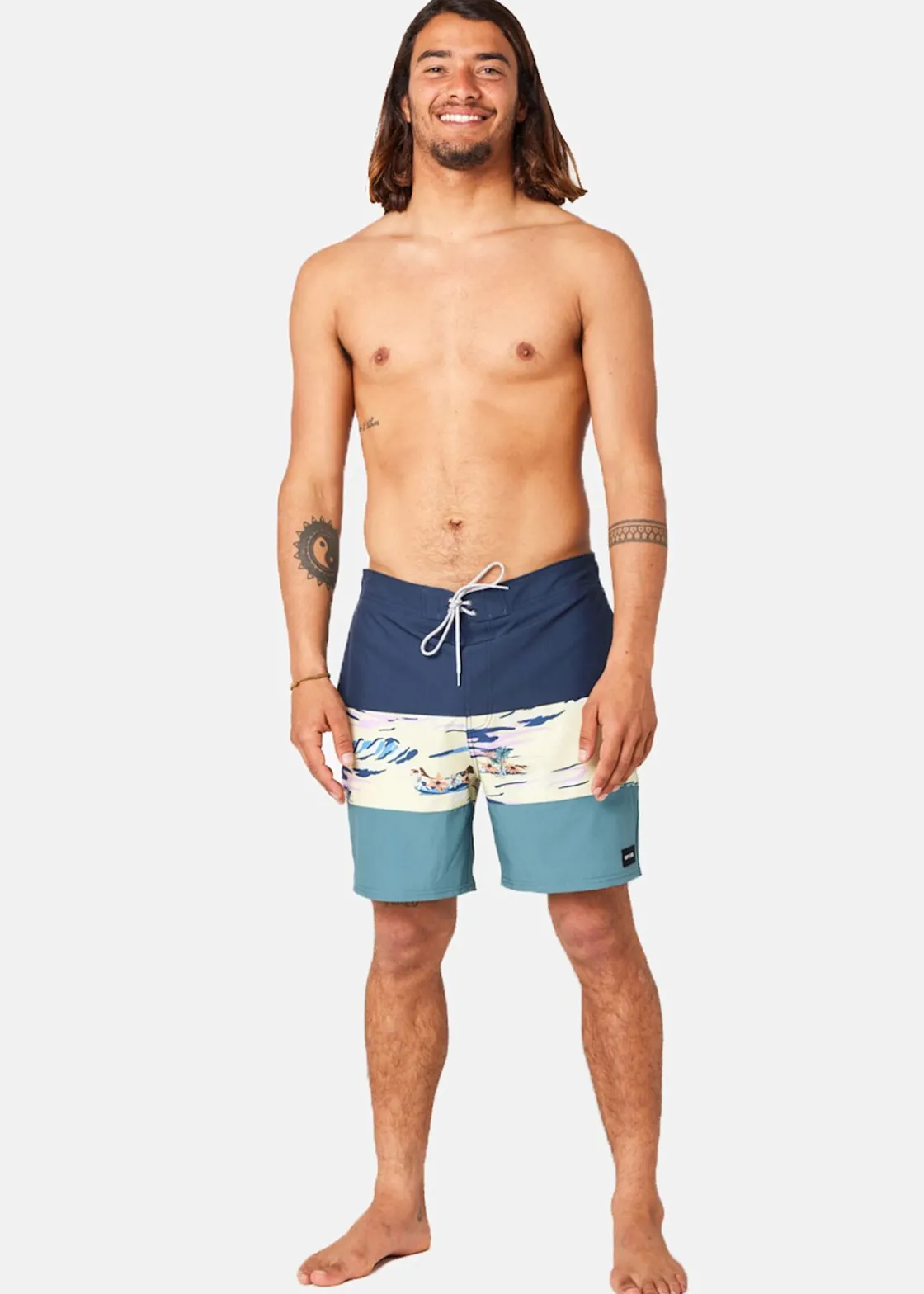 Clearance Rip Curl NU DIVIDED SEMI ELASTIC 17" VINTAGE YELLOW