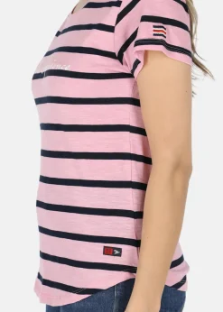 New Nautic XPRNC Ocean Stripe Tee W Pink