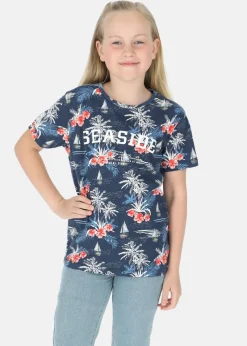 Outlet Seaside Ocean Tee JR Navy Palm Boat