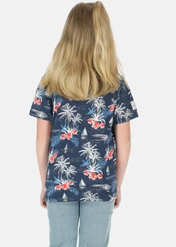 Outlet Seaside Ocean Tee JR Navy Palm Boat