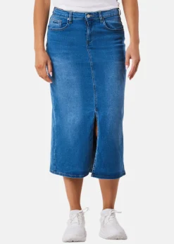 Discount Seaside Oregon Long Denim Skirt W Dk. Denim