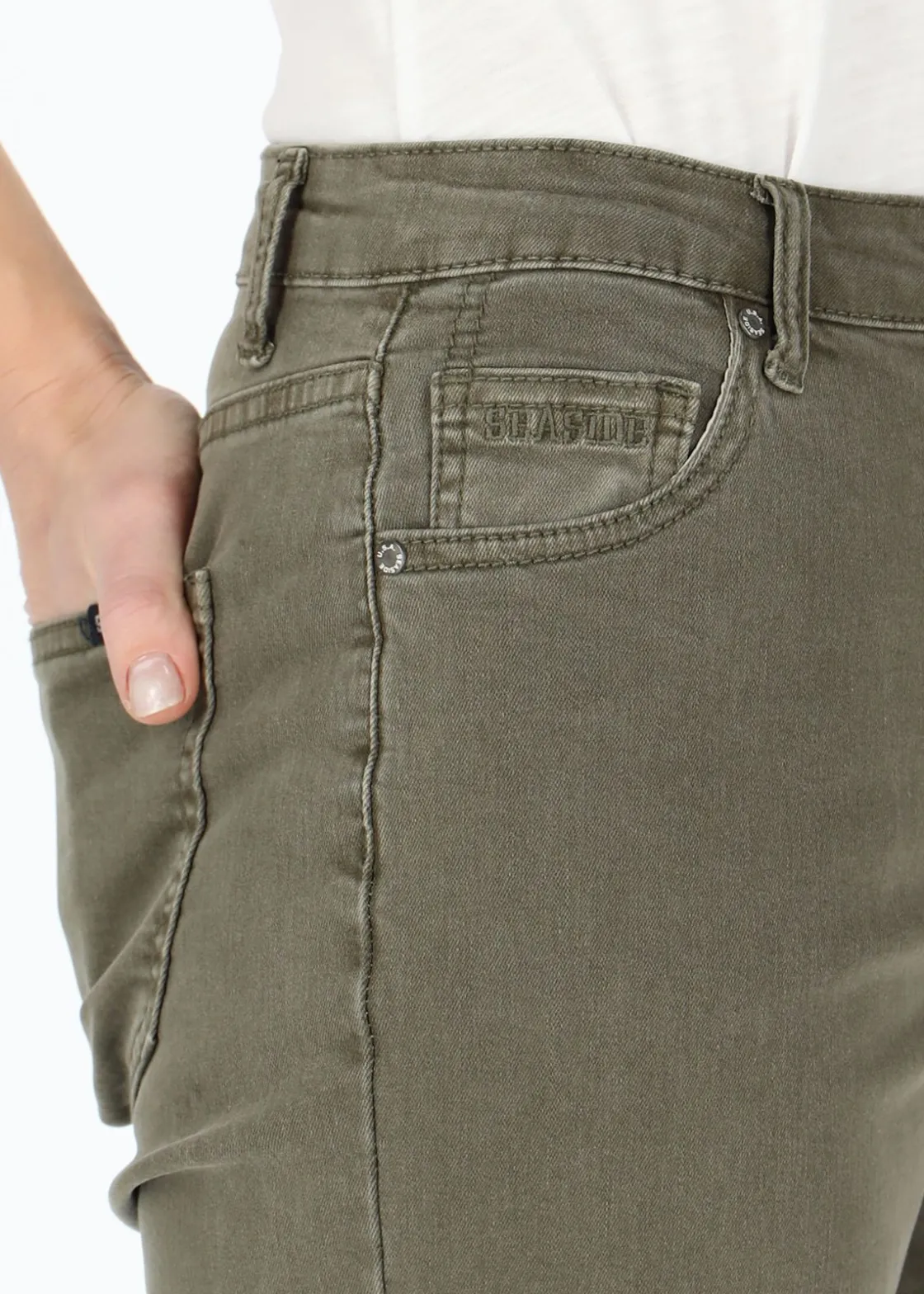 Hot Seaside Oregon Twill Shorts W Olive