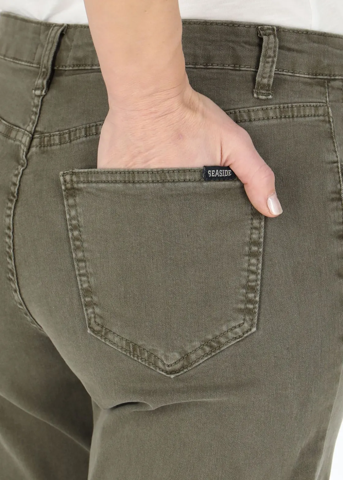 Hot Seaside Oregon Twill Shorts W Olive