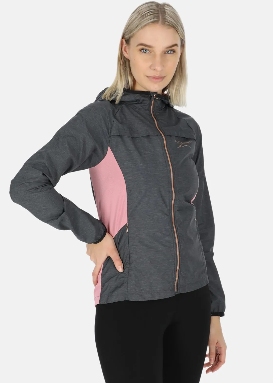 Clearance Swedemount Performance Jacket W Black Melange/Soft Pink
