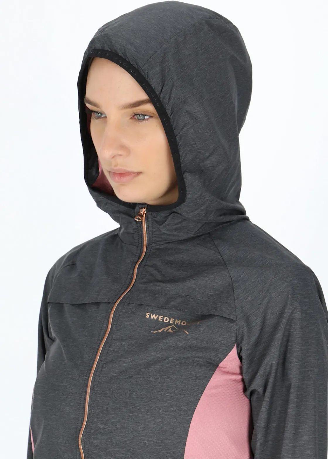 Clearance Swedemount Performance Jacket W Black Melange/Soft Pink