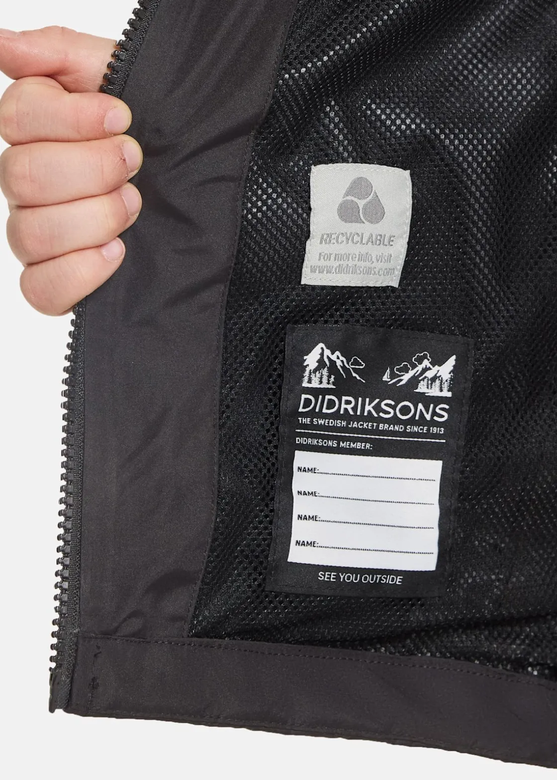 Online Didriksons PIKO KIDS JACKET 7 Black