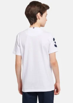 Outlet US Polo Kids PLAYER 3 TSHIRT White / Dark Sapphire Navy DHM