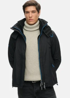 Online Superdry Pop Zip Hood Arctic SD-Windche Black/Super Denby