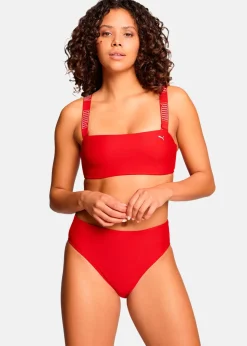 Best Puma SWIM WOMEN BANDEAU TOP 1P red