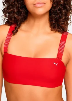Best Puma SWIM WOMEN BANDEAU TOP 1P red