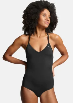 Clearance Puma SWIM WOMEN V-NECK CROSSBA black