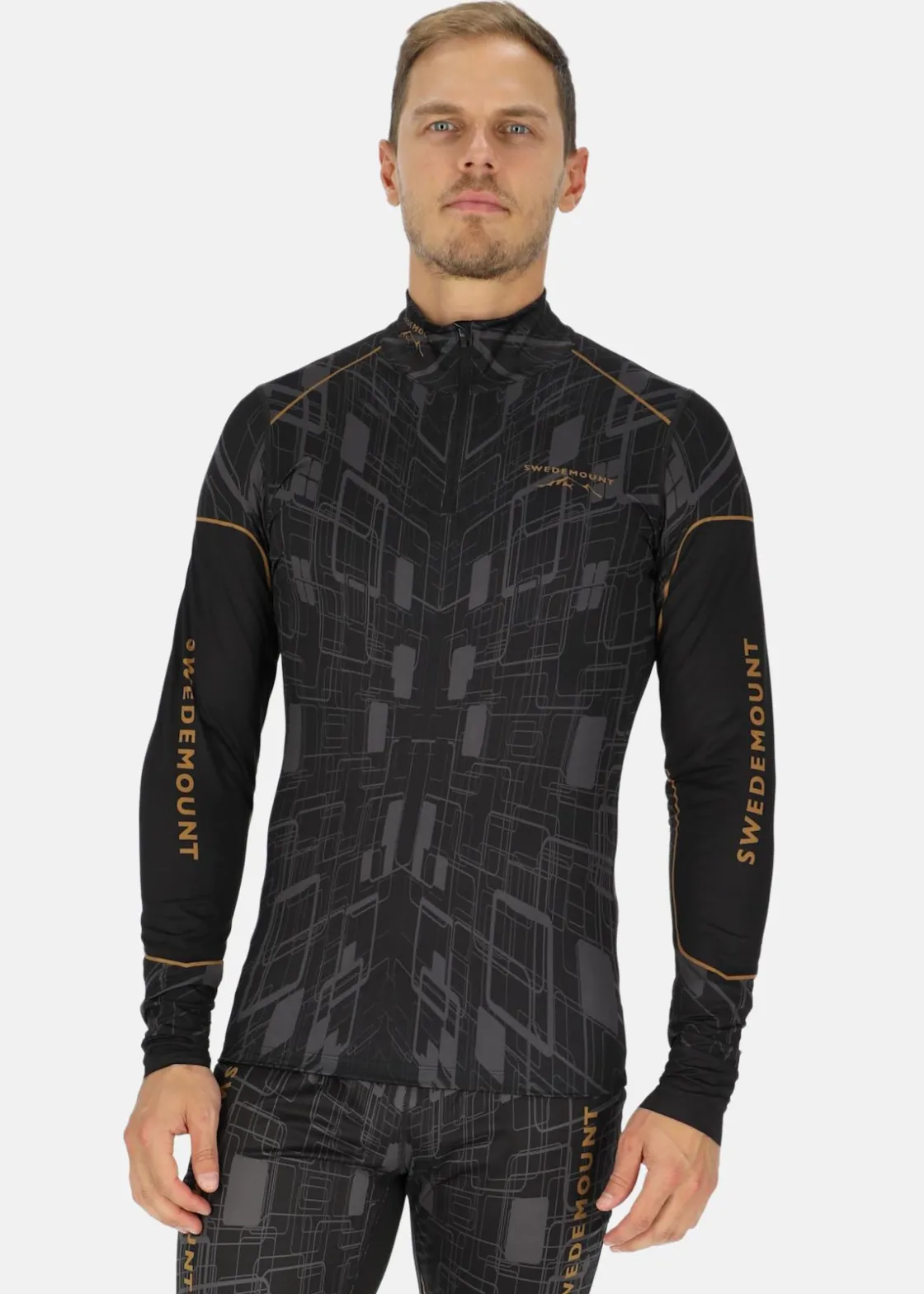 Online Swedemount Race Half Zip Top Black/Charcoal