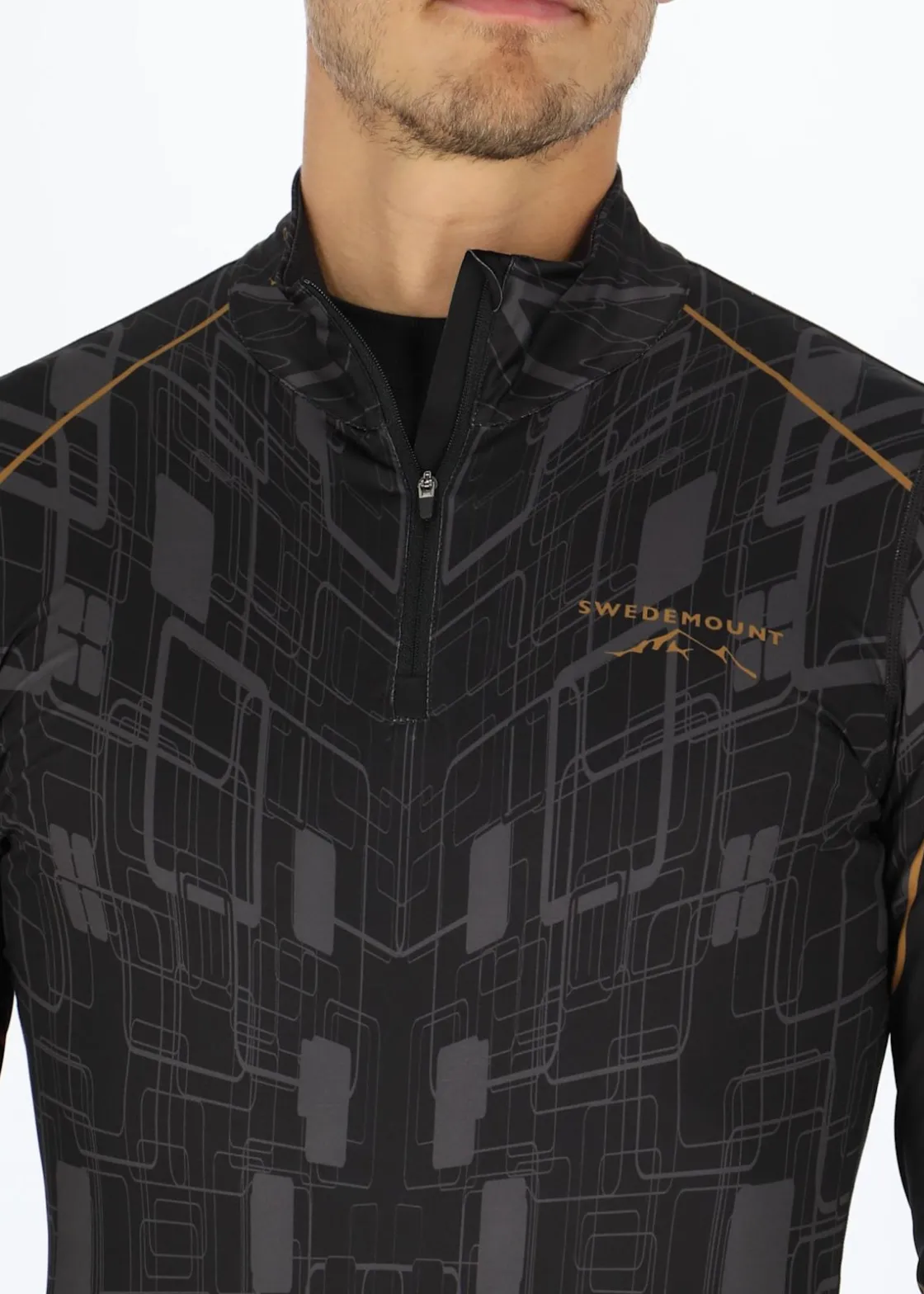 Online Swedemount Race Half Zip Top Black/Charcoal