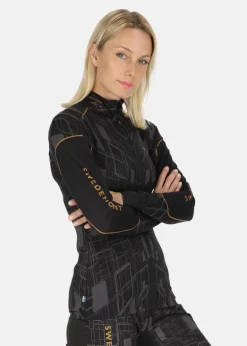 Outlet Swedemount Race Half Zip Top W Black/Charcoal