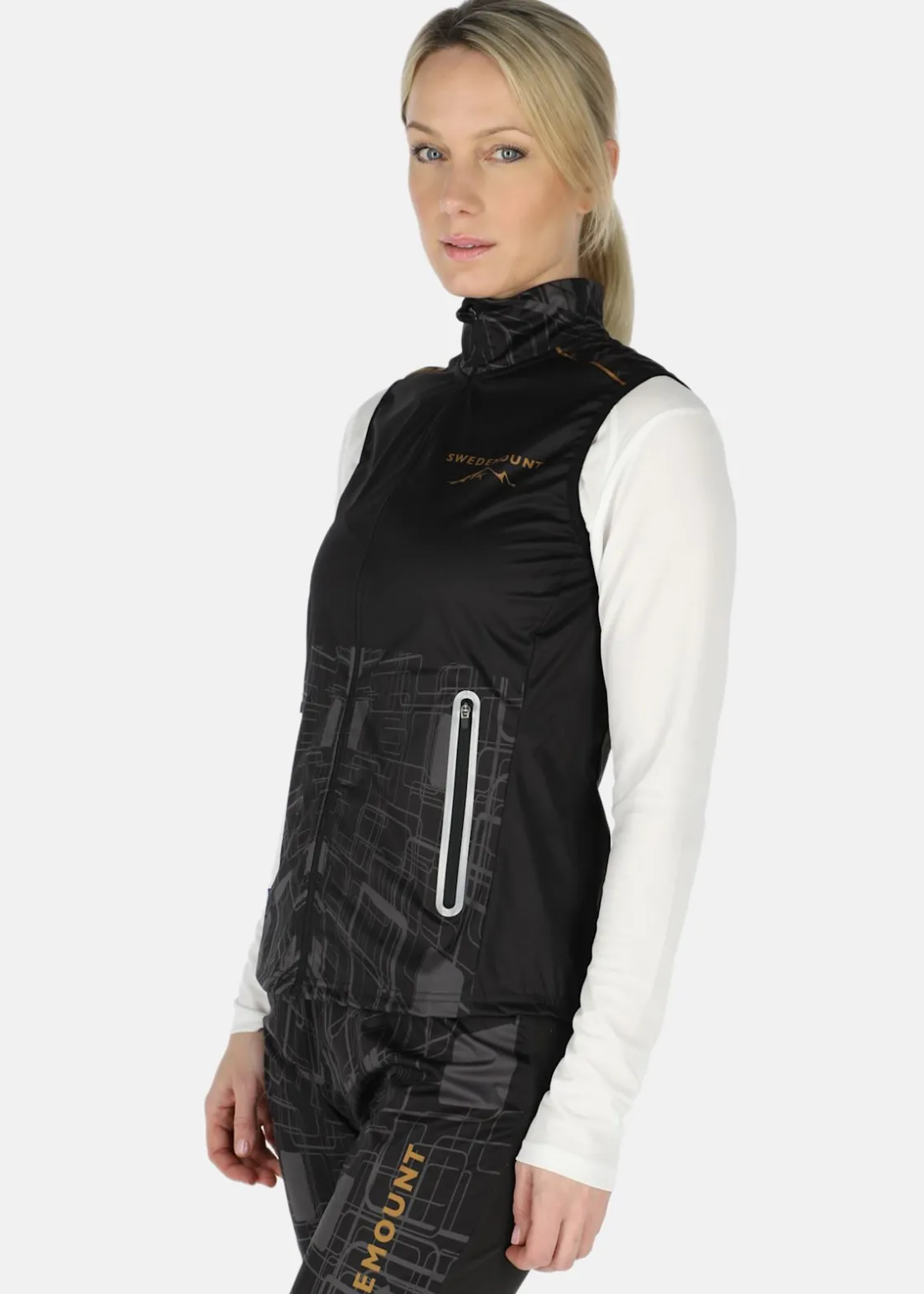 Outlet Swedemount Race 3-Layer Vest W Black/Charcoal