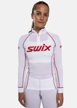 Discount Swix RaceX Classic Half Zip W Bright White/Swix Red