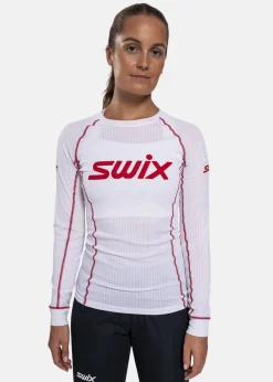 Discount Swix RaceX Classic Long Sleeve W Bright White/Swix Red