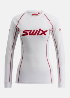 Discount Swix RaceX Classic Long Sleeve W Bright White/Swix Red