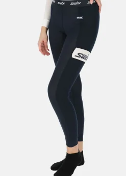 Sale Swix RaceX Warm Bodyw Pants Womens Dark navy