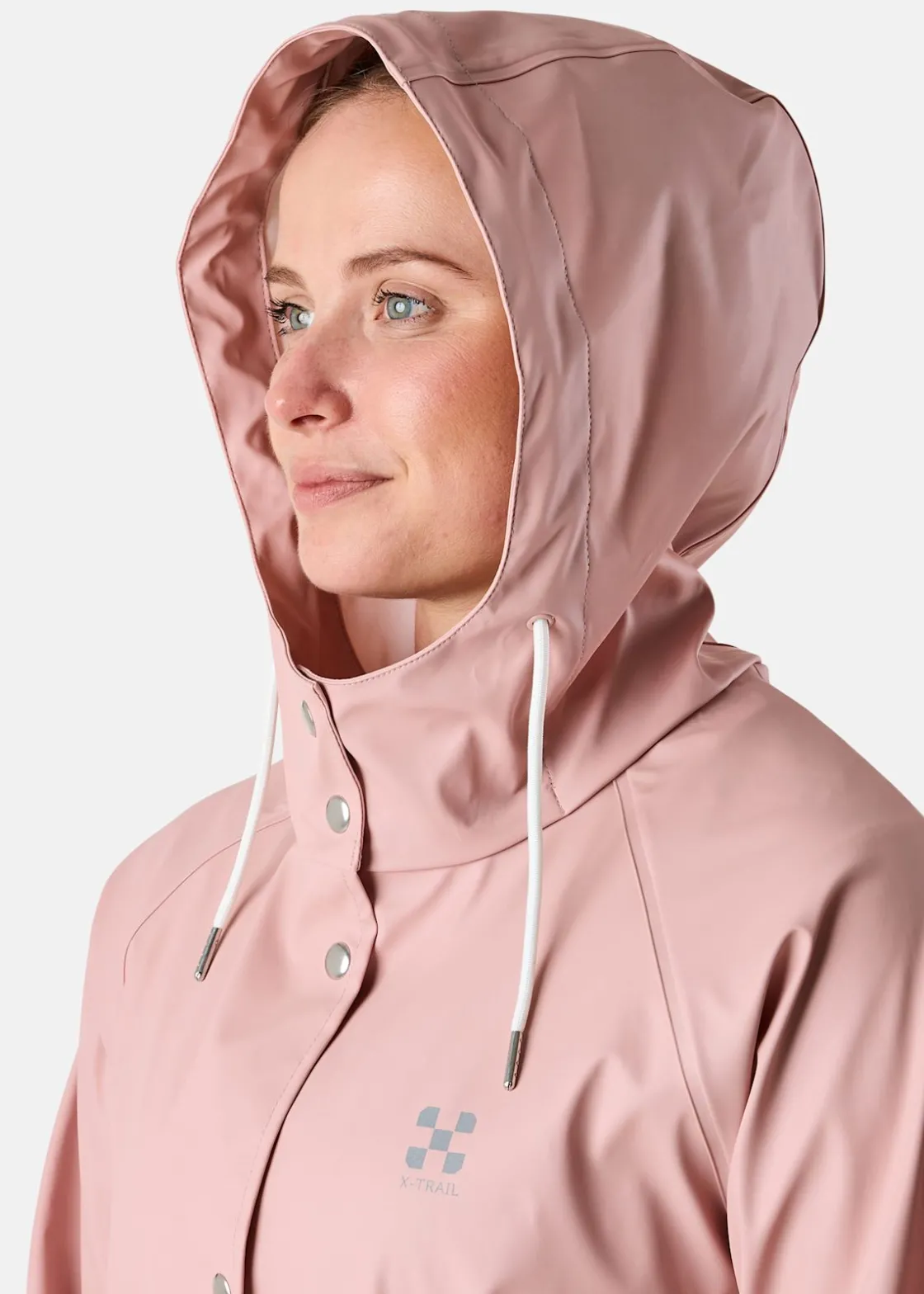 Online X-trail Rain Coat W Dusty Rose