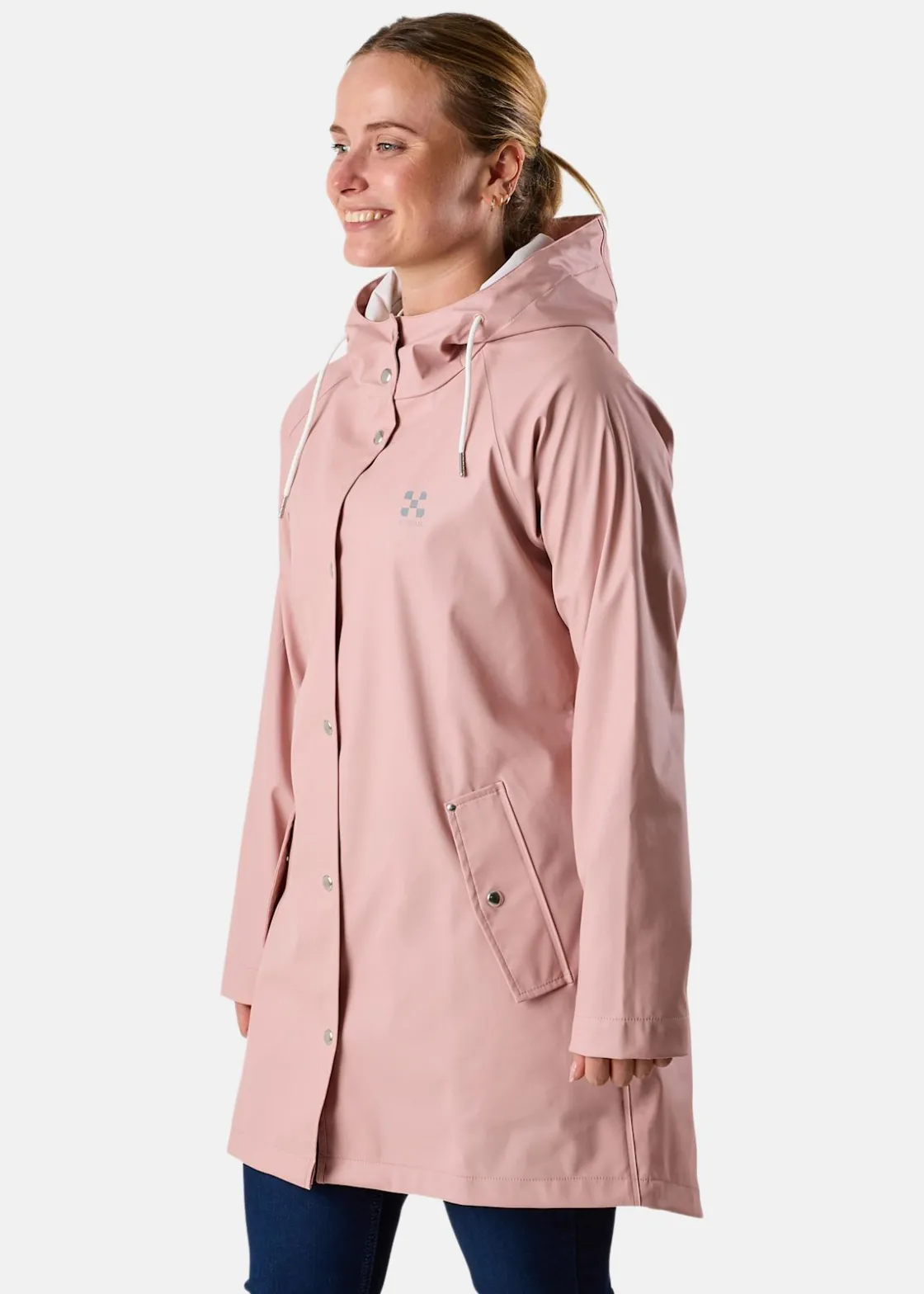 Online X-trail Rain Coat W Dusty Rose