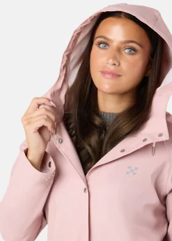 Online X-trail Rain Coat W Dusty Rose