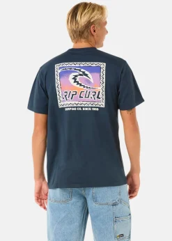 Discount Rip Curl RAW ENERGY TRAD TEE DARK NAVY