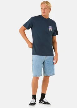 Discount Rip Curl RAW ENERGY TRAD TEE DARK NAVY