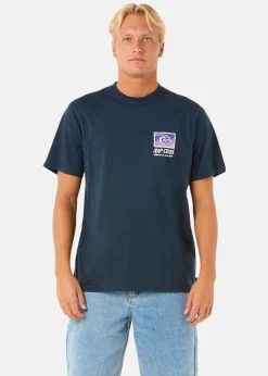 Discount Rip Curl RAW ENERGY TRAD TEE DARK NAVY