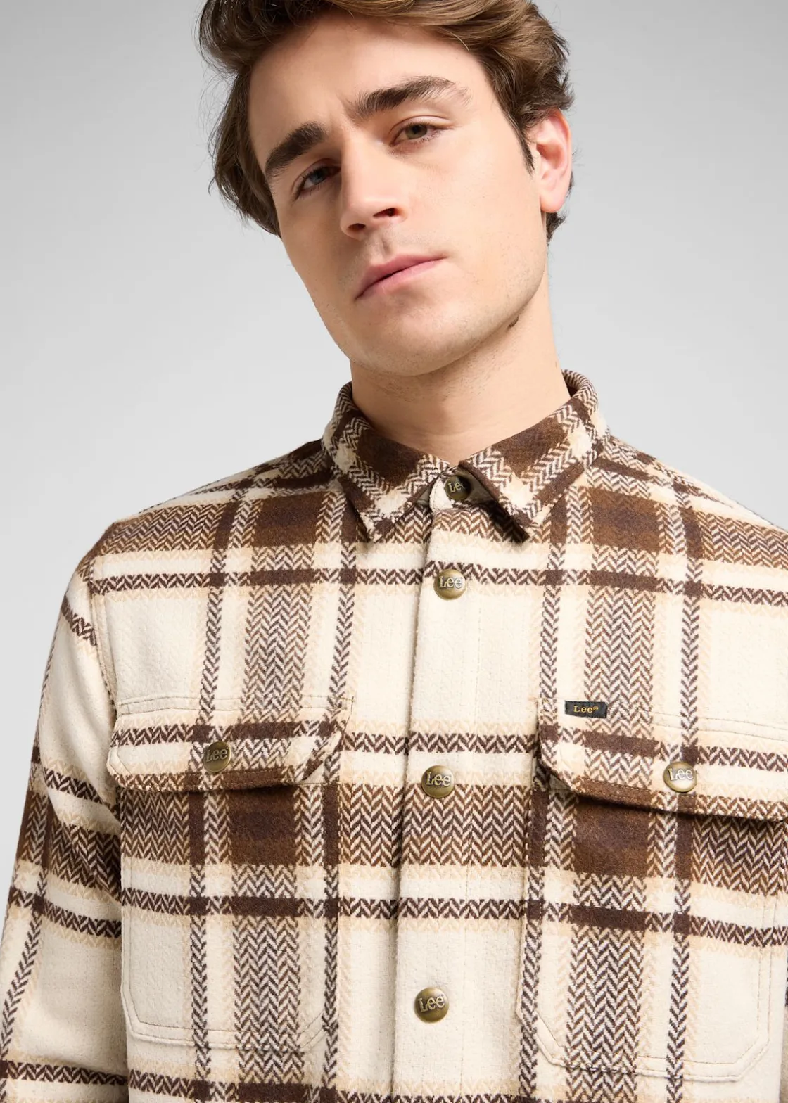 Clearance Lee RELAXED_OVERSHIRT ARABICA_PLAI
