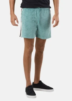 Discount Denim Factory Resort Shorts Teal Stripe