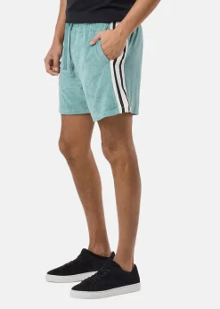 Discount Denim Factory Resort Shorts Teal Stripe