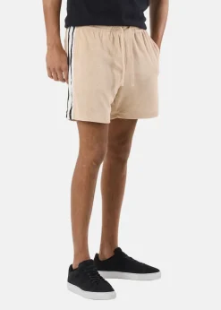 Clearance Denim Factory Resort Shorts Taupe Stripe