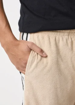 Clearance Denim Factory Resort Shorts Taupe Stripe