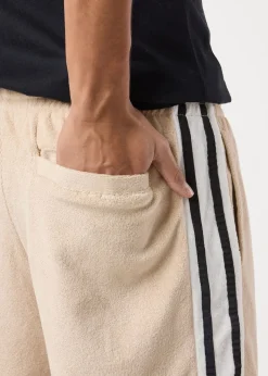 Clearance Denim Factory Resort Shorts Taupe Stripe