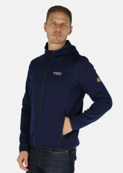 New Swedemount Reykjavik Fleece Hood Jacket 2.0 Navy Melange