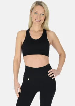 Hot Swedemount Ribbed Seamless Bra W Black