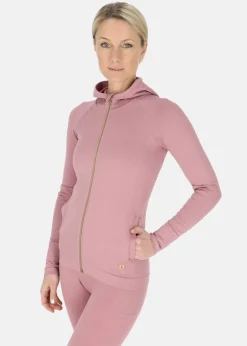 Sale Swedemount Ribbed Seamless Fullzip Hood W Dusty Rose