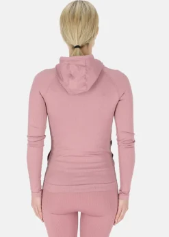 Sale Swedemount Ribbed Seamless Fullzip Hood W Dusty Rose